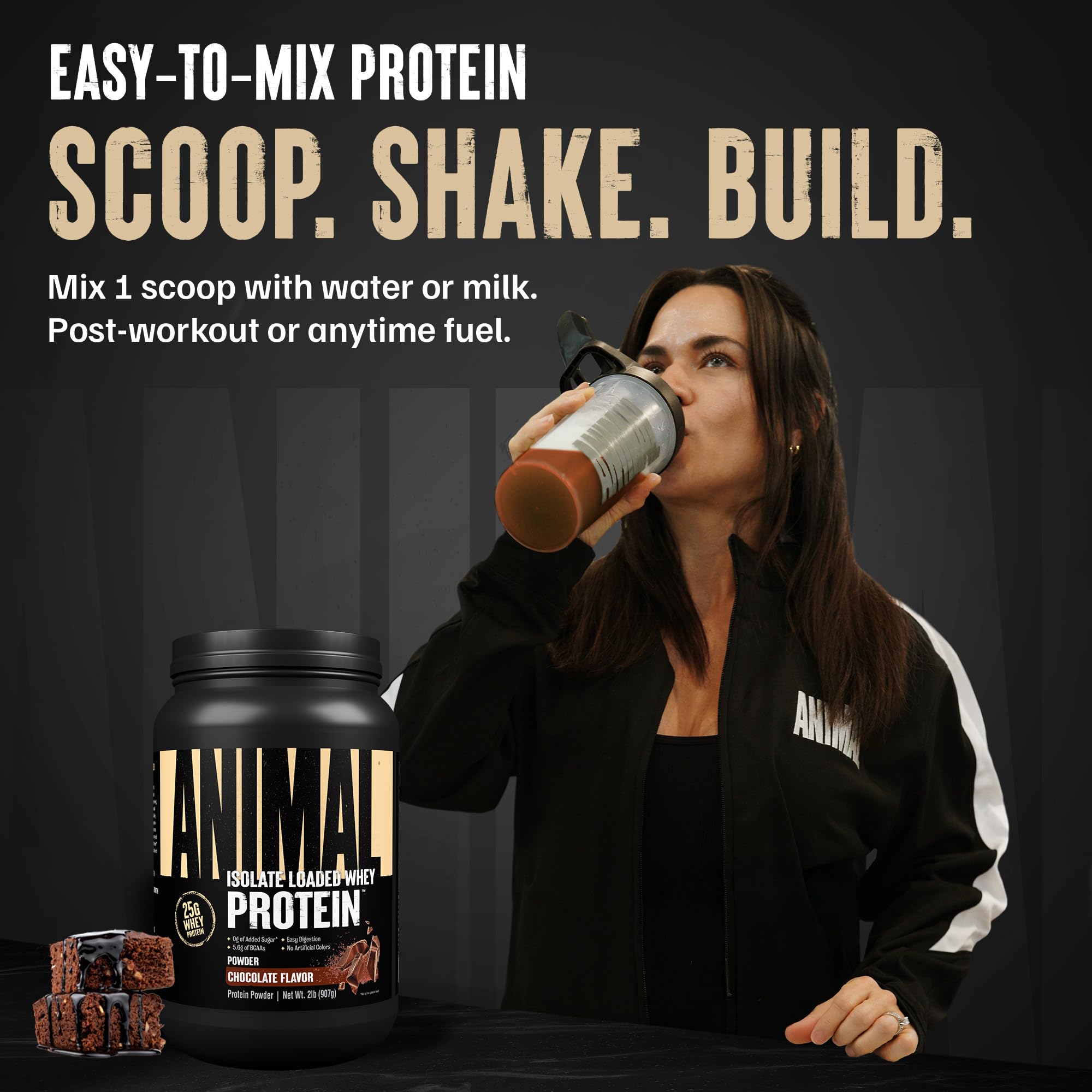 Animal Whey Isolate cream shake — easy mix with a creamy mouthfeel.