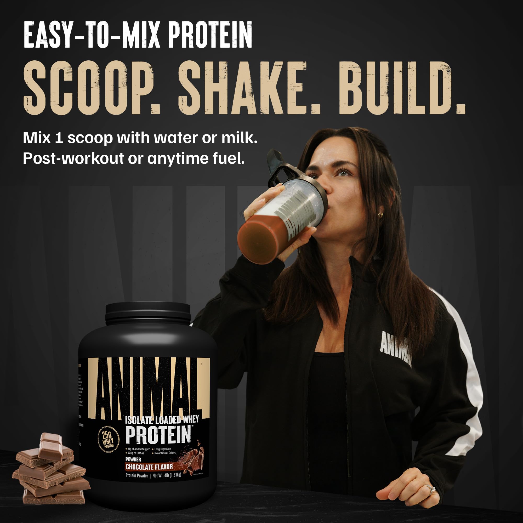 Animal Whey Isolate digestive enzymes label — indicates enzymes to aid digestion