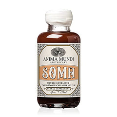 Anima Mundi Soma bottle close-up showing premium adaptogenic blend for daily immune support.