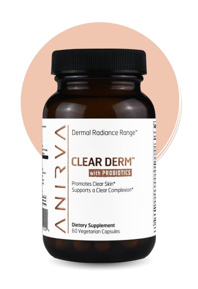 Anirva ClearDerm bottle front showing the supplement for clear skin