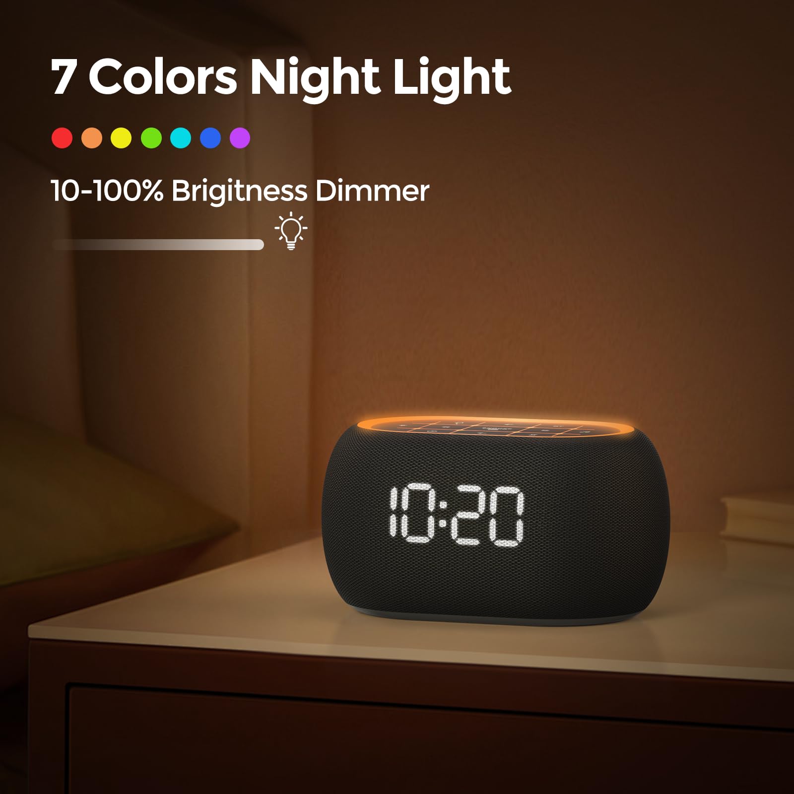 ANJANK alarm clock bedside setup suitable for kids and adults