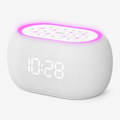ANJANK white-noise sound machine alarm clock front view with clear display and controls