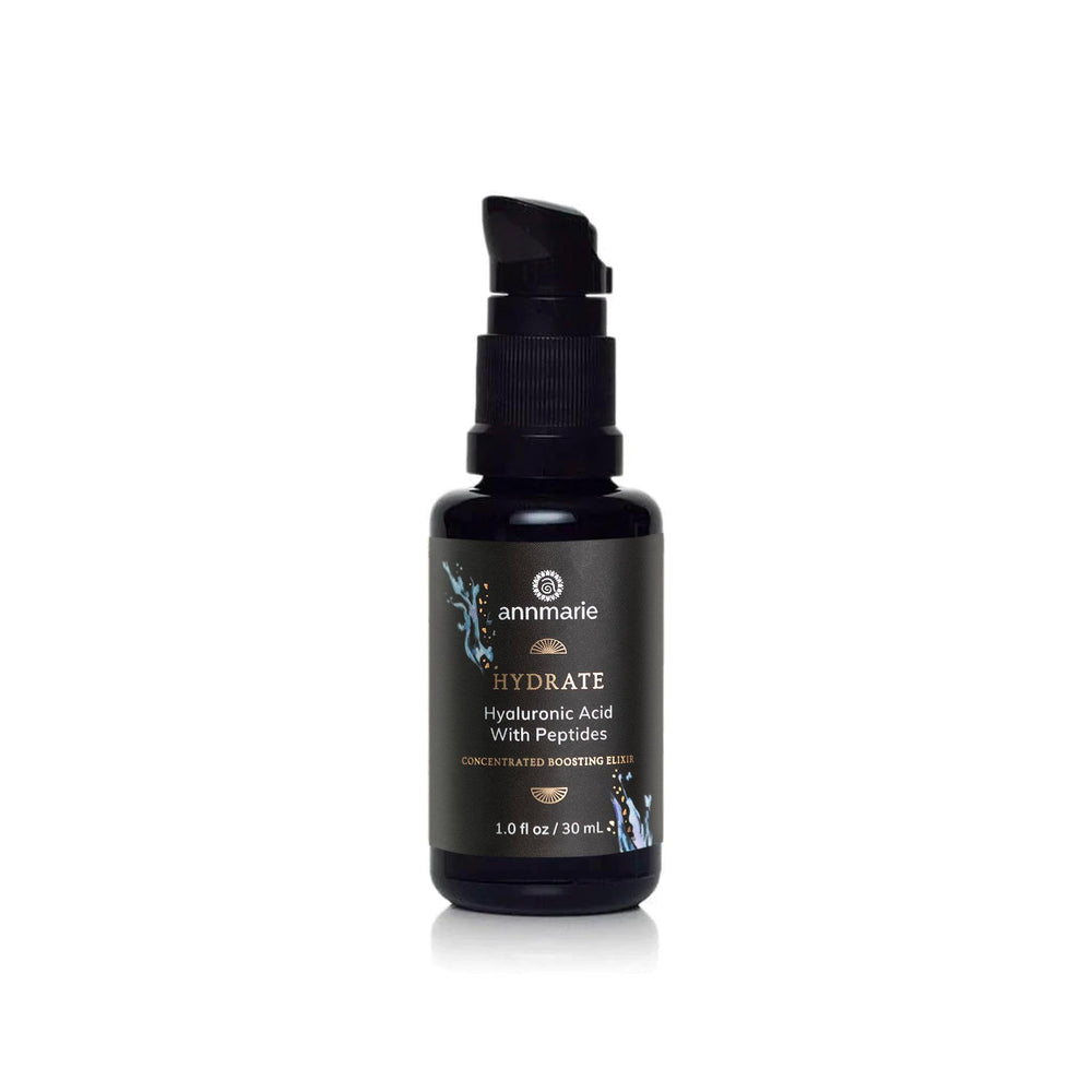 Annmarie Hydrate Elixir bottle with pour action for lasting hydration