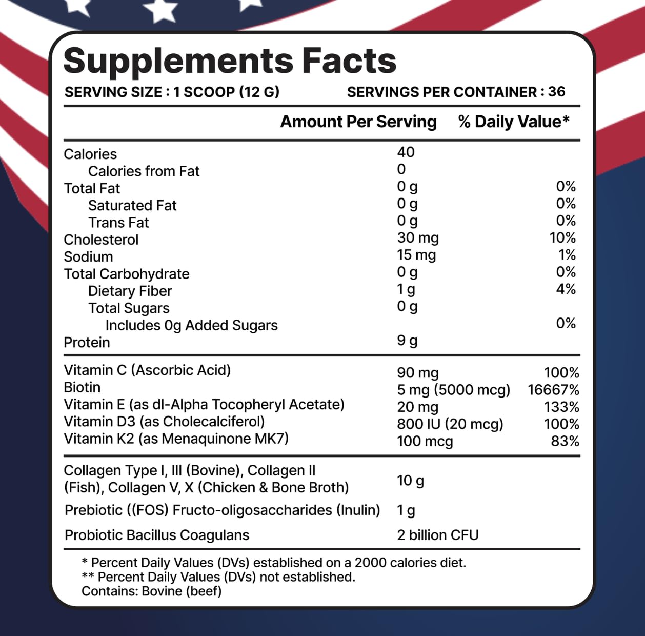 anocin probiotics and prebiotics label for gut-friendly nutrition