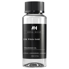 ANTAL HAYAT 24K White Gold Diffuser Oil bottle showcasing premium room ambiance