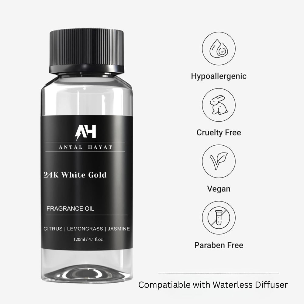 ANTAL HAYAT 24K White Gold Diffuser Oil sandalwood note for calming base