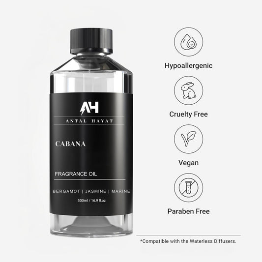 Cabana diffuser in a stylish room creates hotel-grade ambience.