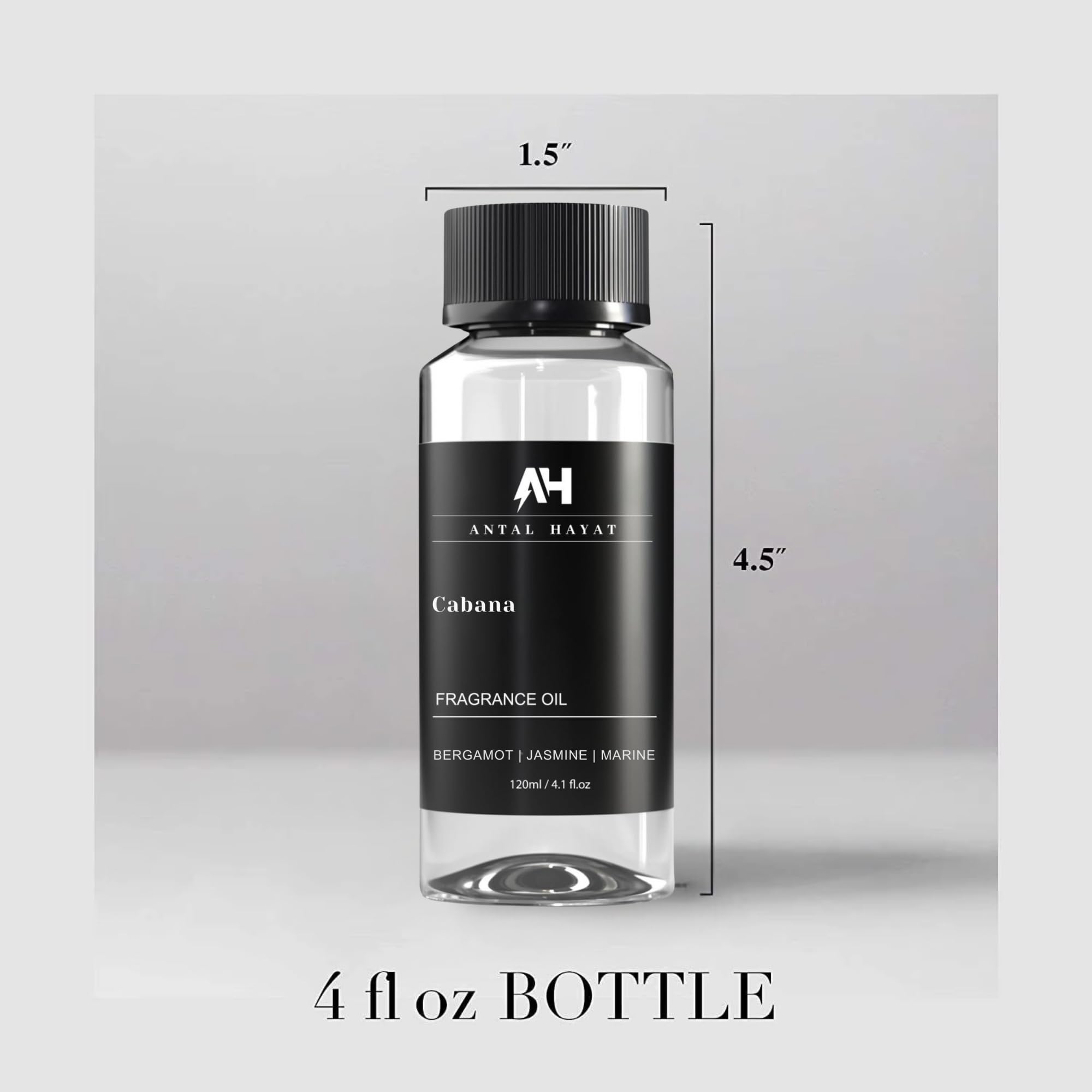 ANTAL HAYAT Cabana diffuser oil bottle with droplets illustrating aroma release.