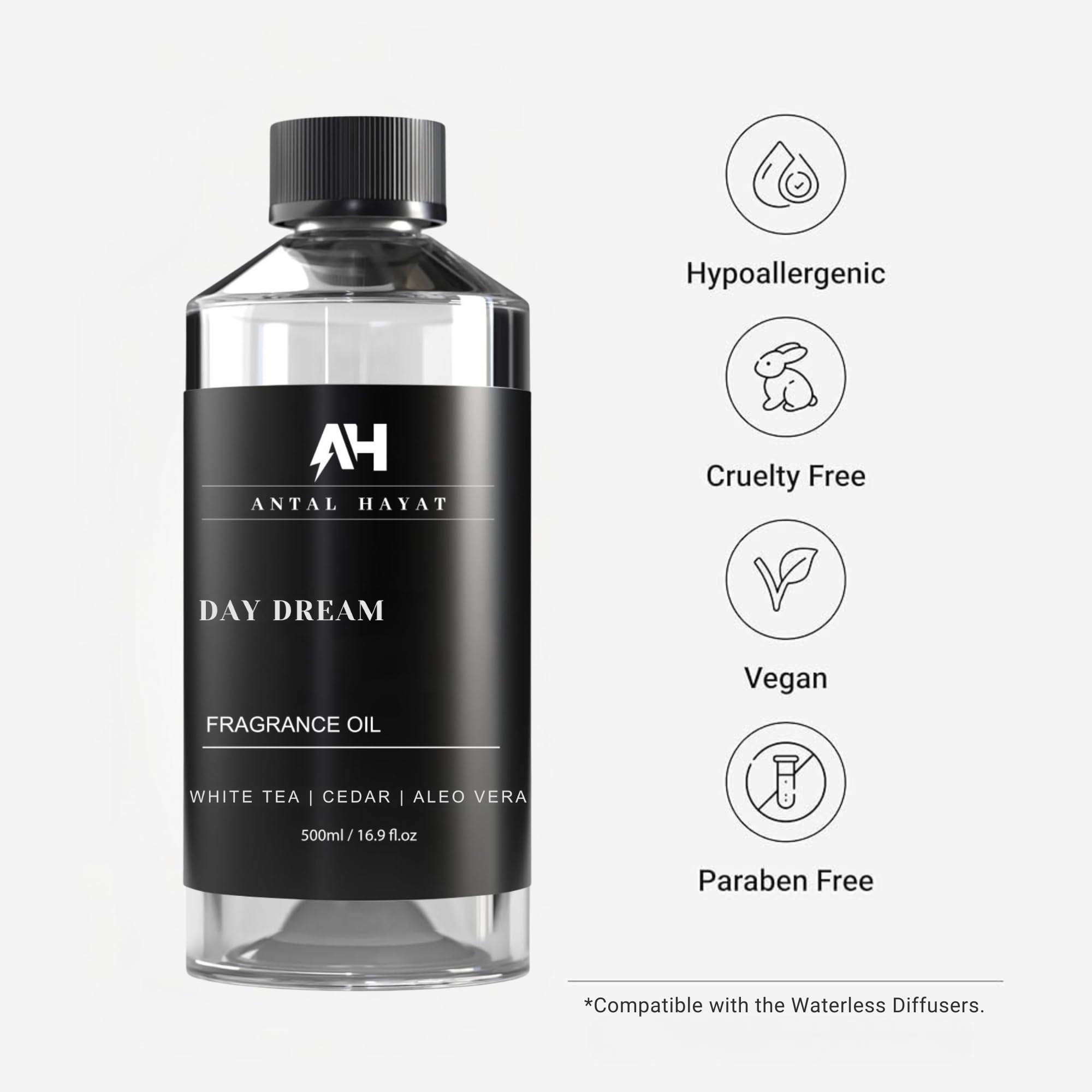 ANTAL HAYAT Day Dream oil bottle close-up highlighting premium quality.