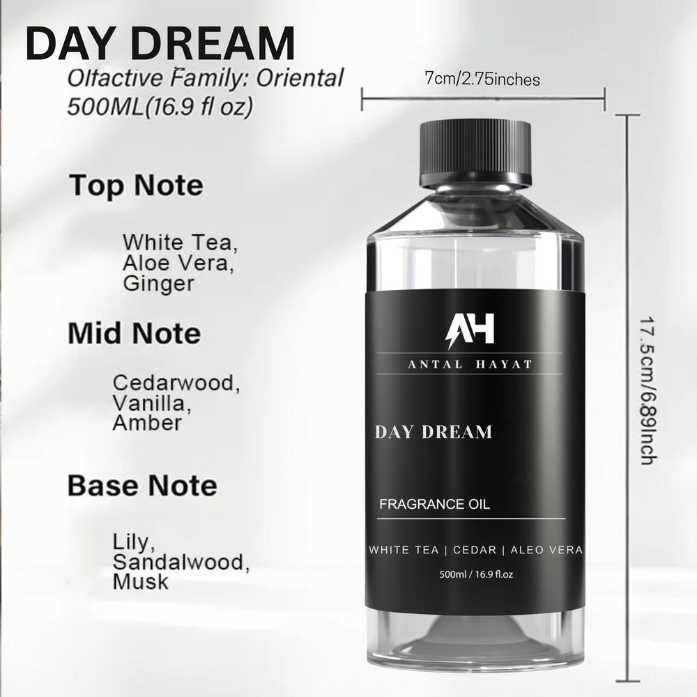Woodsy sandalwood note enhances warm ambiance in Day Dream aroma.