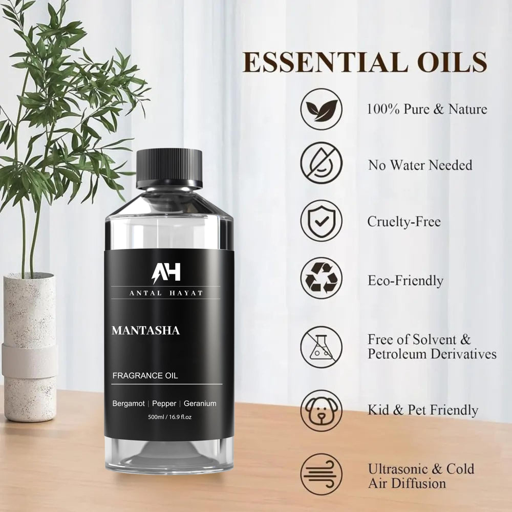 Mantasha fragrance notes of bergamot, pepper and geranium create bold ambience.