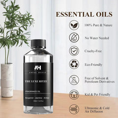 ANTAL HAYAT 500ml bottle on shelf emphasizes long-lasting hotel-grade scent in your space