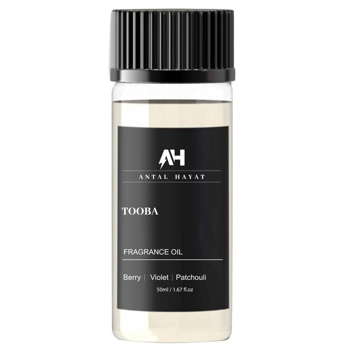 ANTAL HAYAT Tooba oil bottle front view, premium diffuser-ready fragrance.