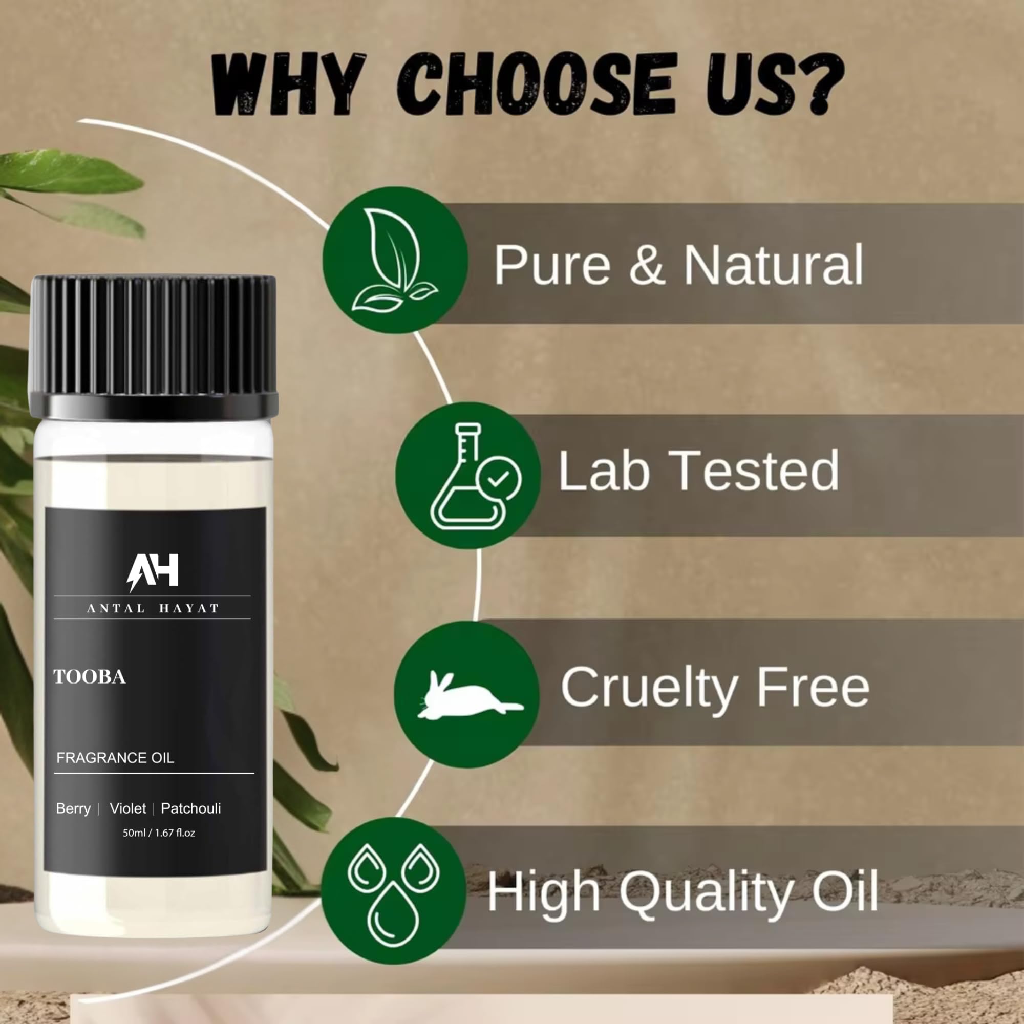 ANTAL HAYAT Tooba oil being added to a waterless diffuser for diffusion.