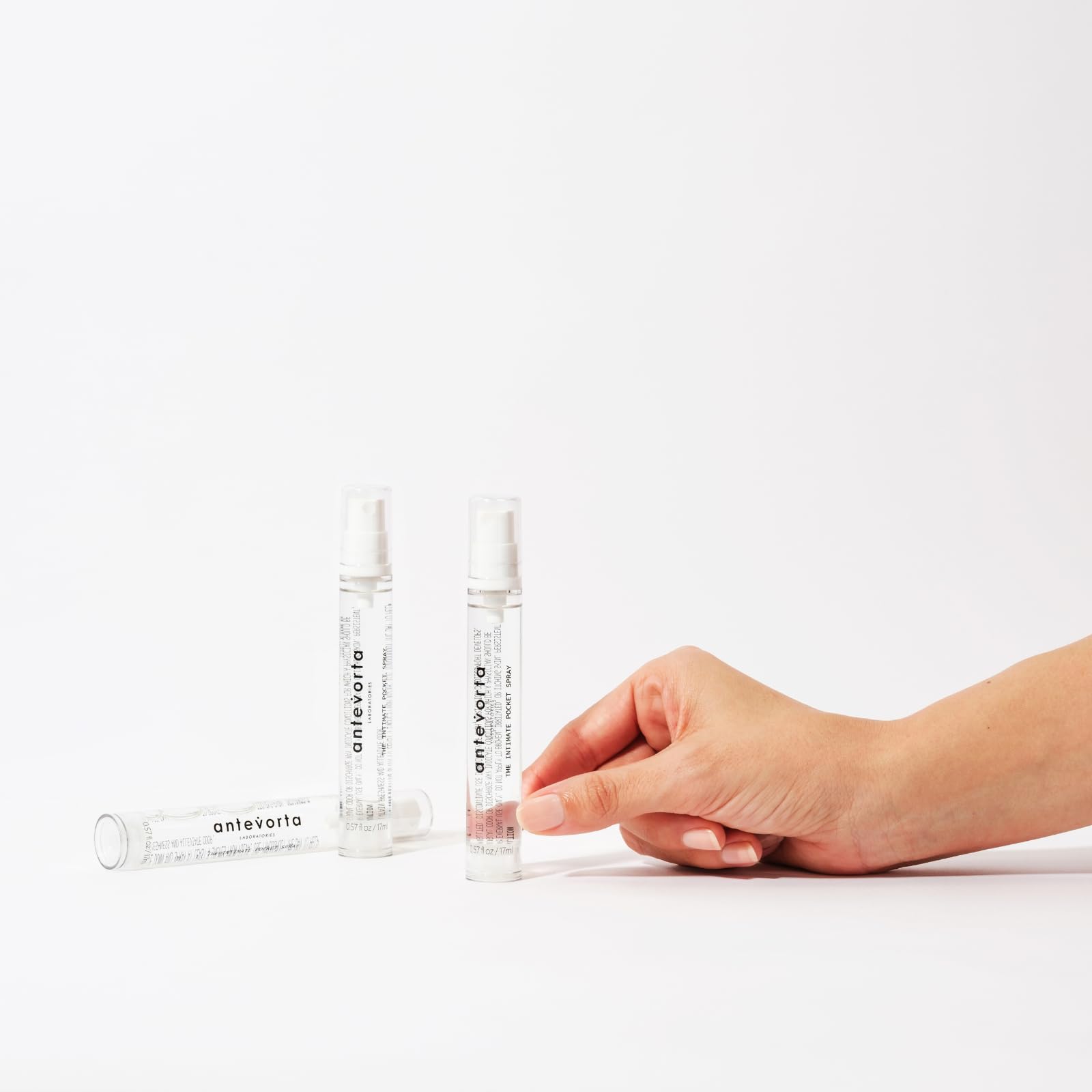 Antevorta Intimate Pocket Spray Set gentle application on sensitive skin for daily activities