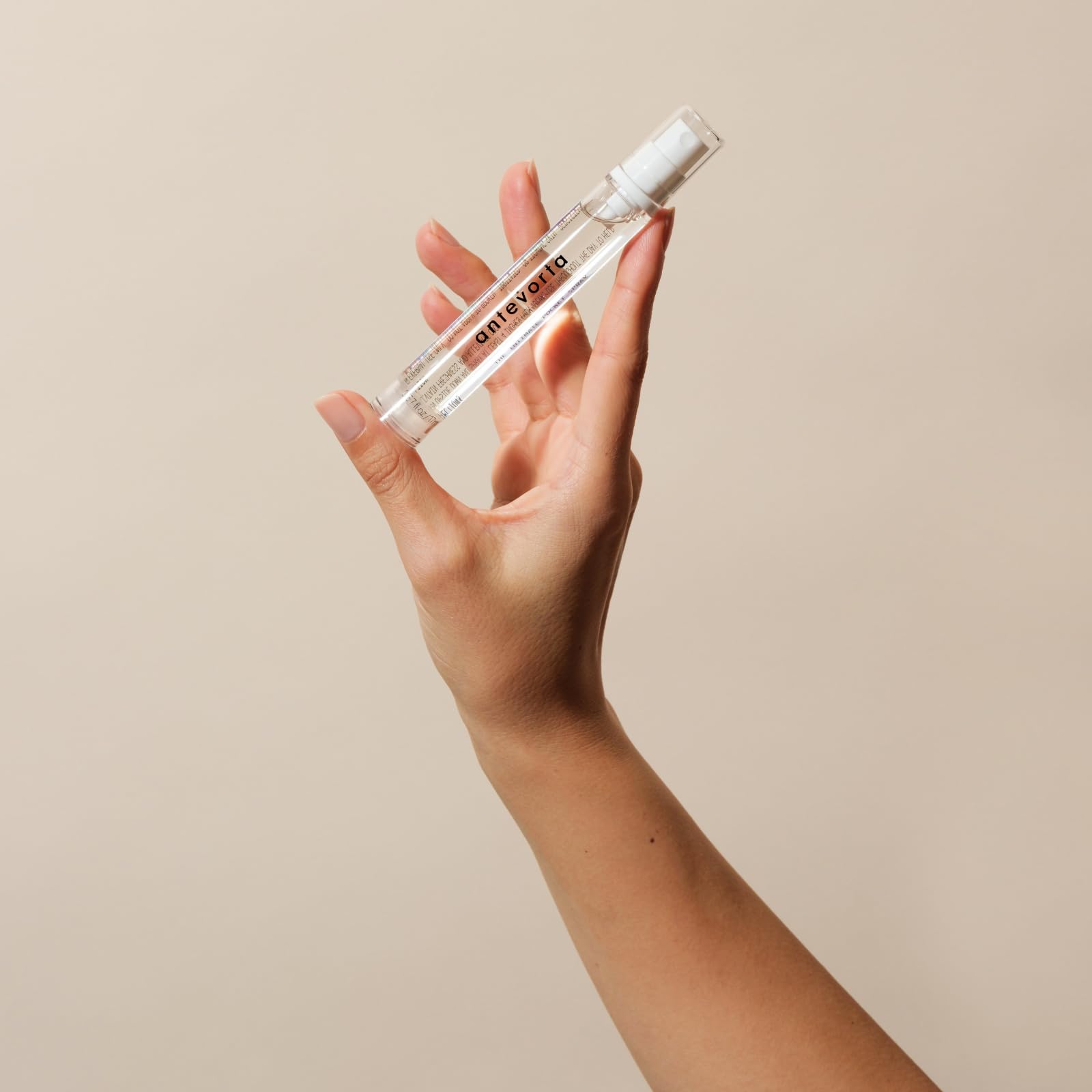 Antevorta Intimate Pocket Spray Set in use for discreet refreshment on the go