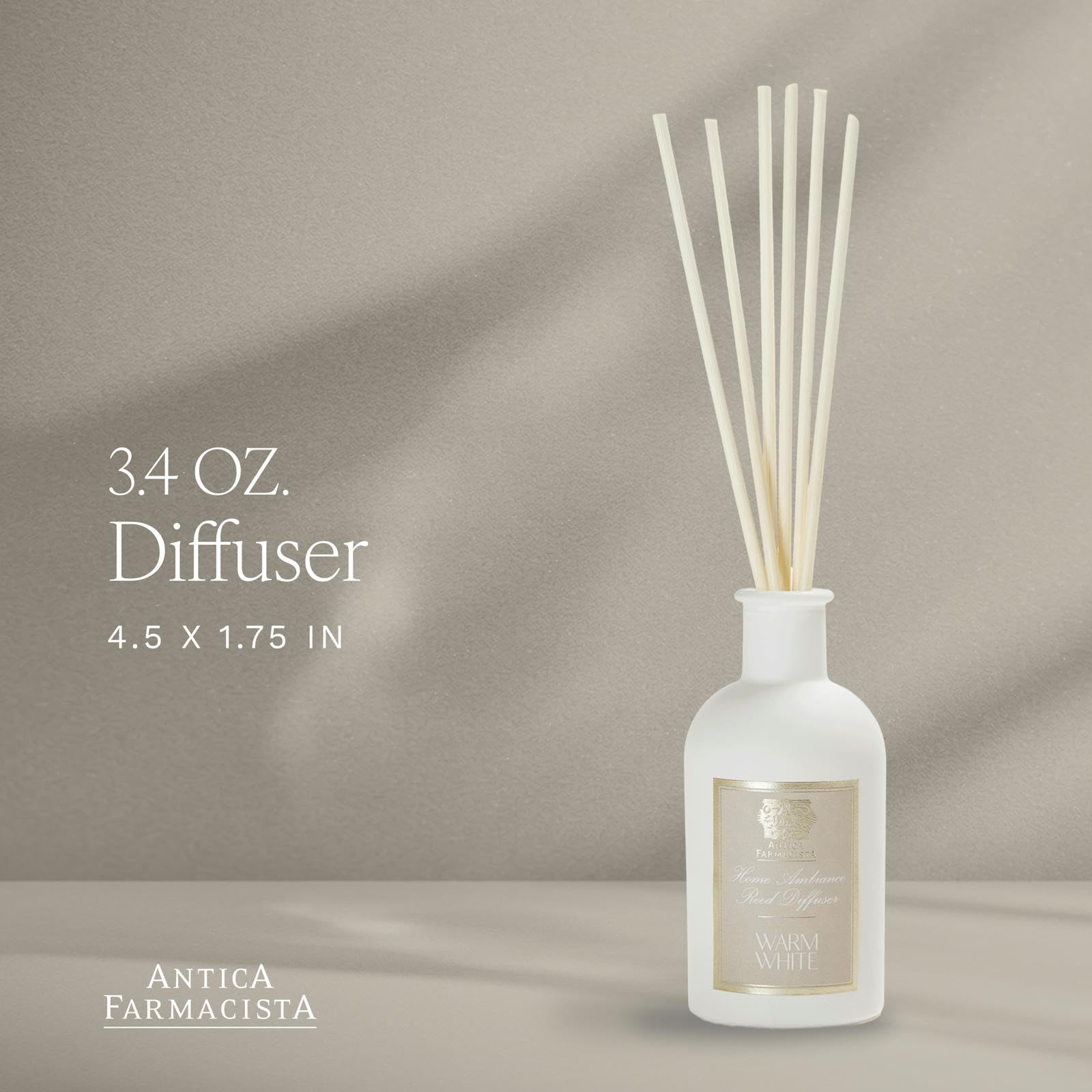 Antica Farmacista diffuser reeds closeup for adjustable scent intensity throughout the day.