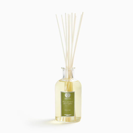 Antica Farmacista Fig Leaf diffuser bottle releases refined fragrance in any room.