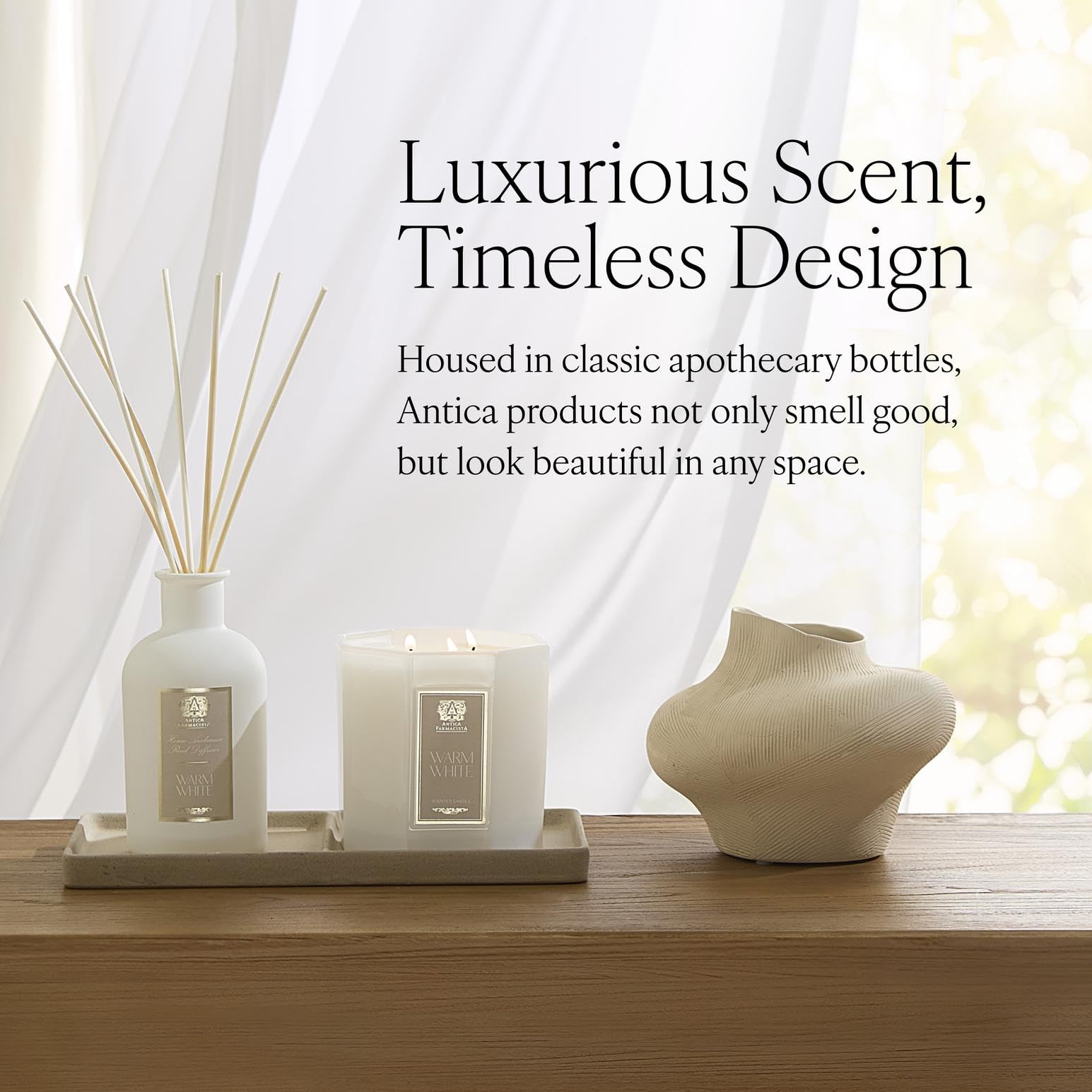 Fig Leaf fragrance bottle showcases an elegant, premium diffuser design.