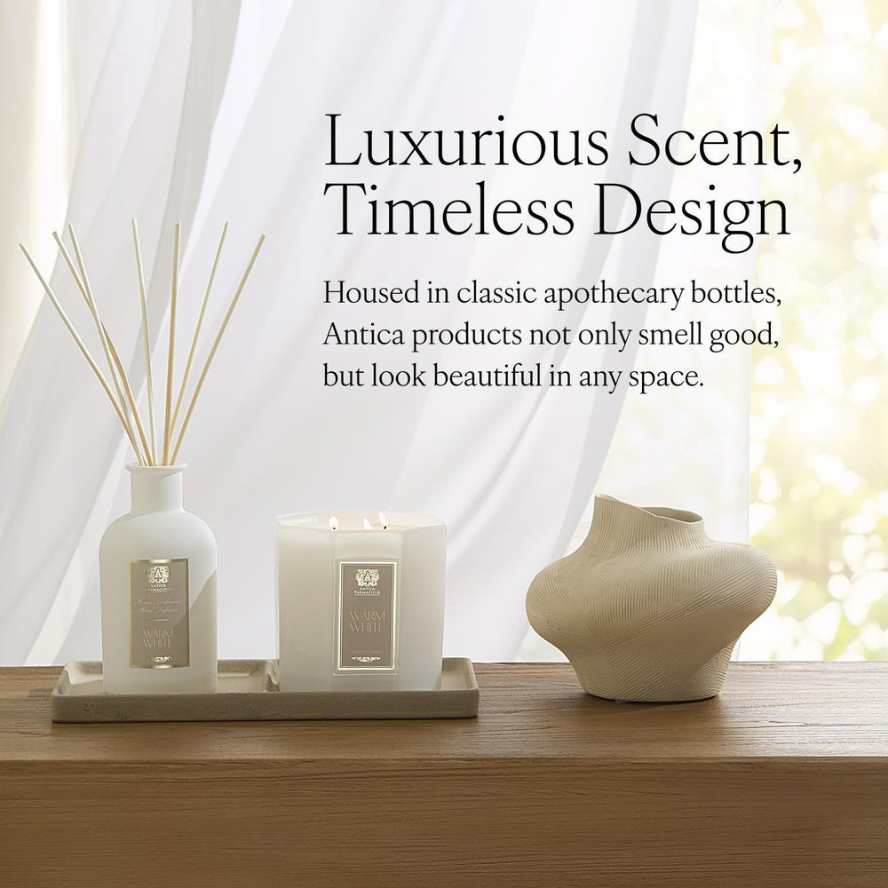 Antica Farmacista glass vessel detail showcases artisanal craftsmanship.