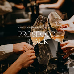 Antica Farmacista Prosecco Black luxury gift box highlights elegant packaging for gifting.