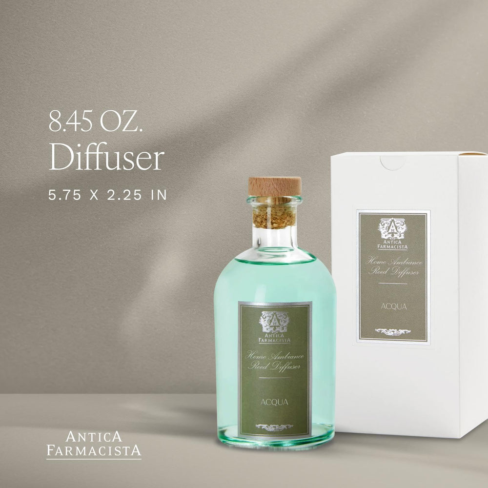 Antica Farmacista reed sticks in vessel deliver steady aroma.