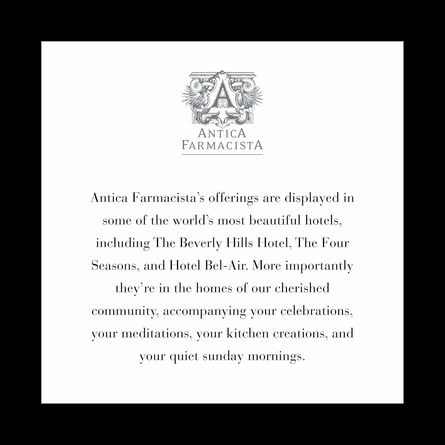 Elegant packaging detail of Antica Farmacista Three-Wick Candle box