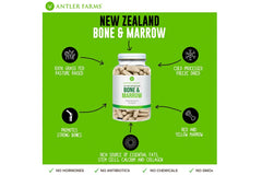 Sourcing note: Canterbury plains, NZ, Antler Farms bone marrow with clean, natural nutrition.