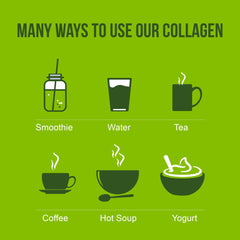 Antler Farms collagen scoop close-up shows hydrolyzed peptides for fast absorption.
