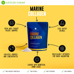 Antler Farms powder dissolves in cold drinks for smooth mixing.