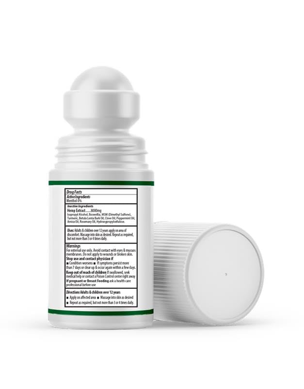 Close-up of the ANUMED roll-on applicator for easy skin application