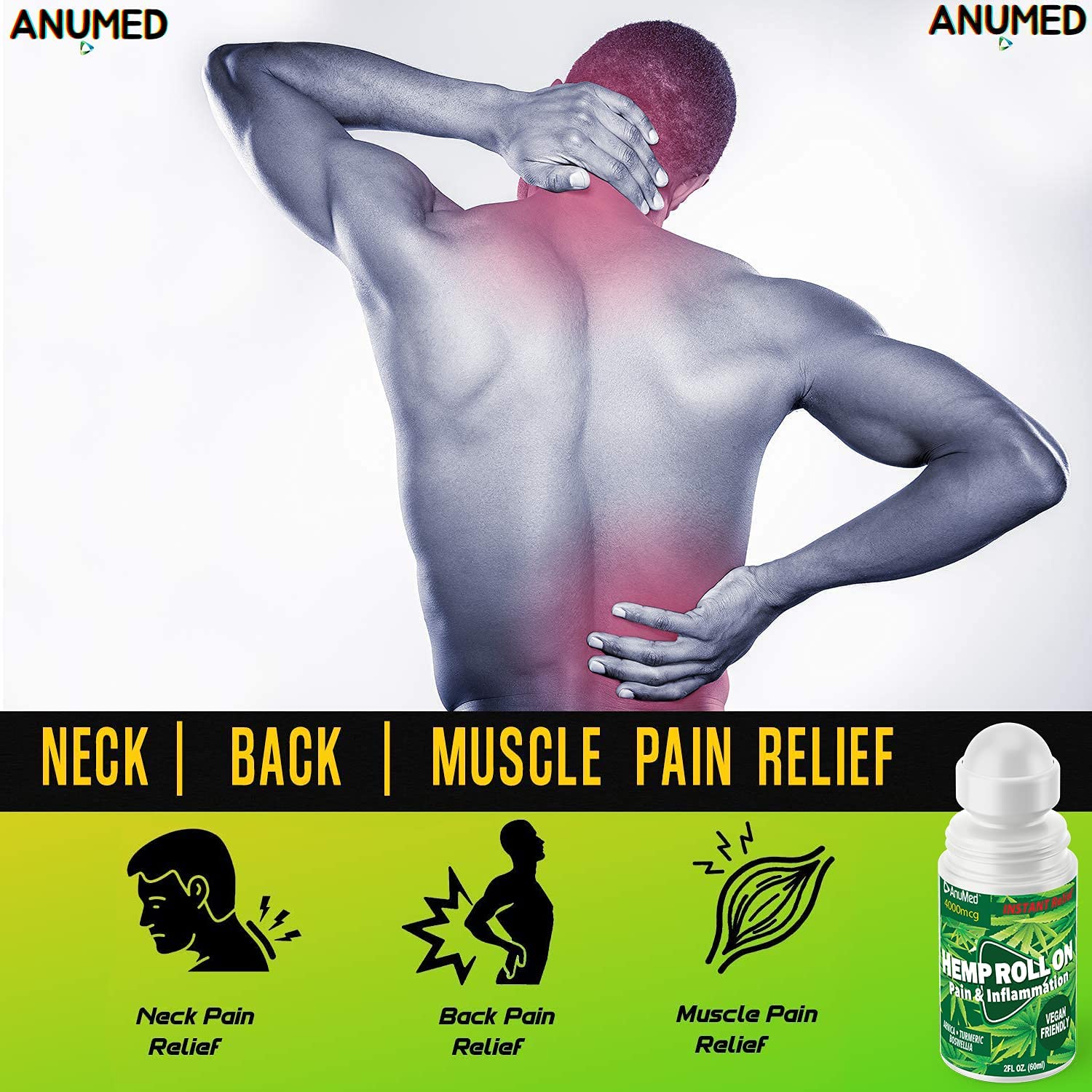 Long-lasting coverage from ANUMED Hemp Roll-On during daily routines