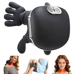 ANUWEO shoulder neck massager demonstrates palm-like kneading for targeted neck relief.