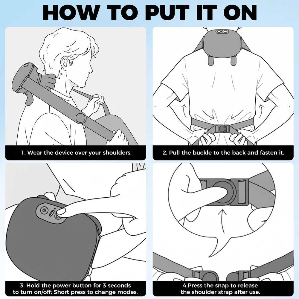 ANUWEO massager control panel highlights settings for quick adjustments.