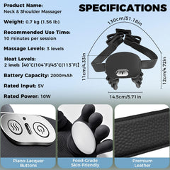 ANUWEO ergonomic design fits the neck's natural curve for comfortable use.