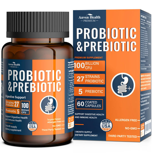 Anven Health 100 Billion Probiotics bottle ready for daily use and gut support