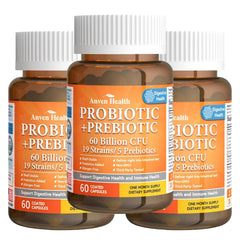Anven Health 60B probiotic bottle for daily gut support