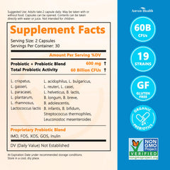 Anven Health bottle back label highlights ingredients for digestive balance.