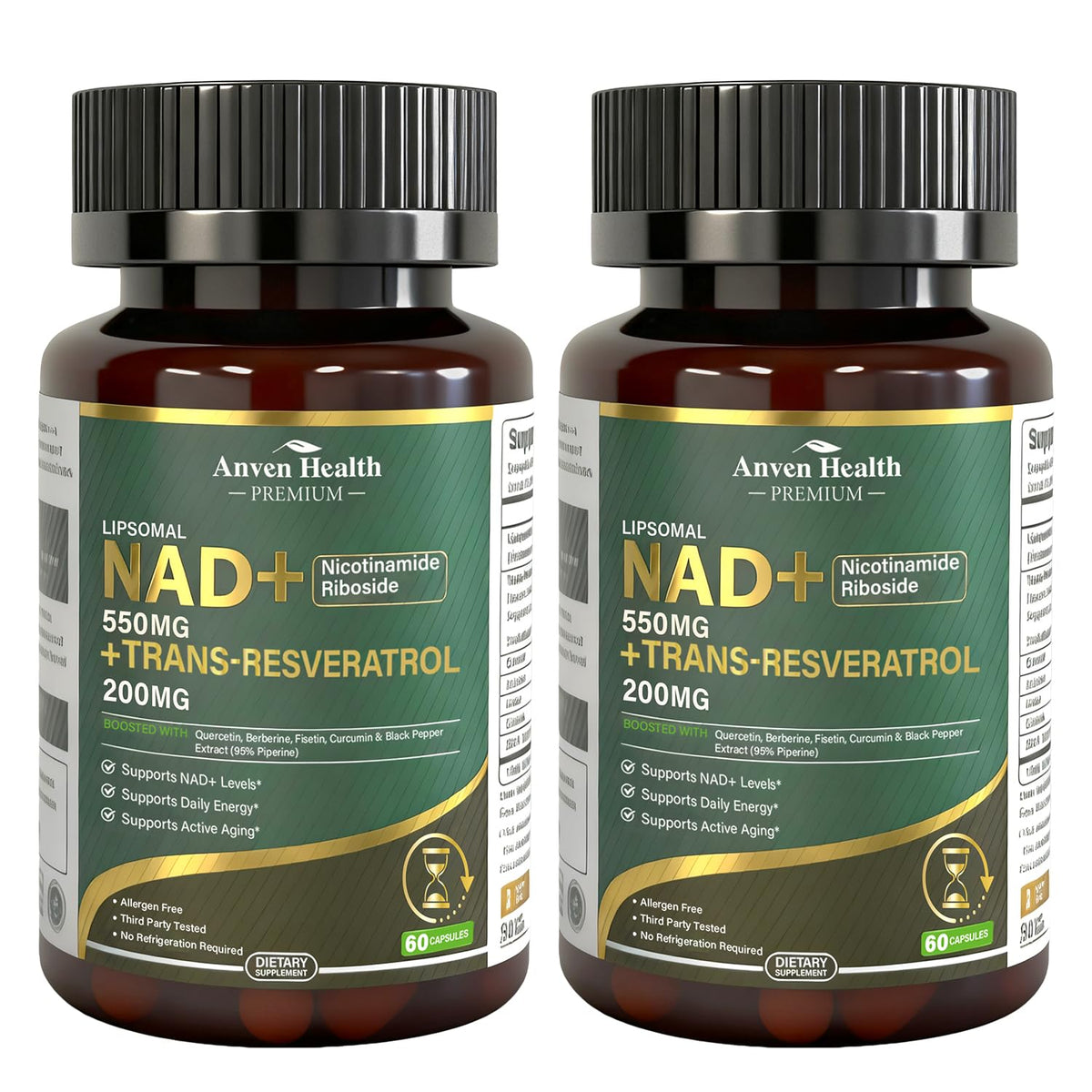 Anven Health Liposomal NAD+ Plus bottle front may support cellular energy