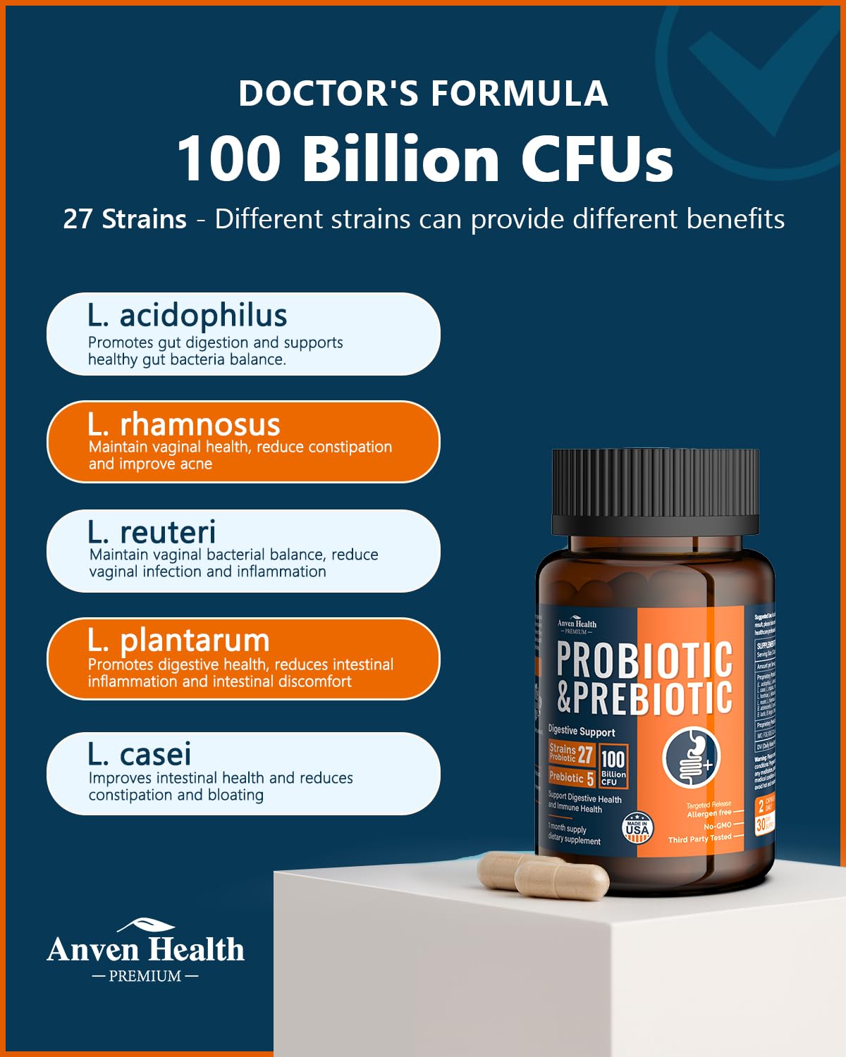 Anven Health Organic prebiotics fiber supports healthy gut flora and regularity.