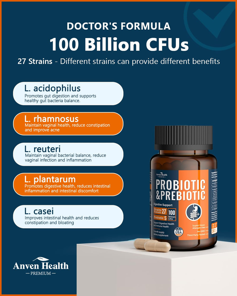 Anven Health Organic prebiotics fiber supports healthy gut flora and regularity.