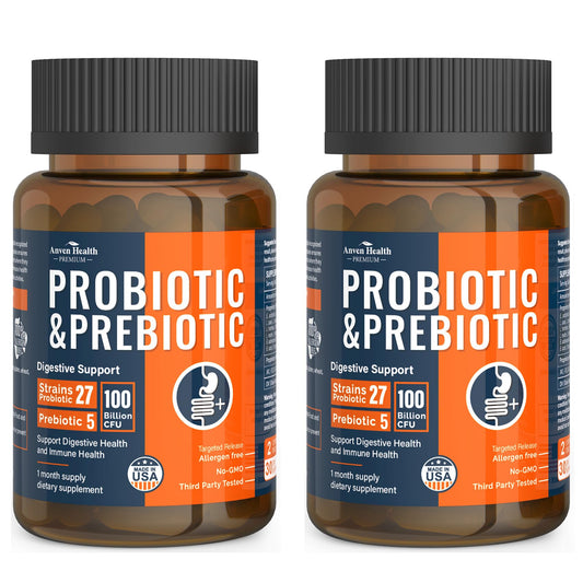 Anven Health Probiotics 100Billion Bottle promotes gut balance and digestive comfort