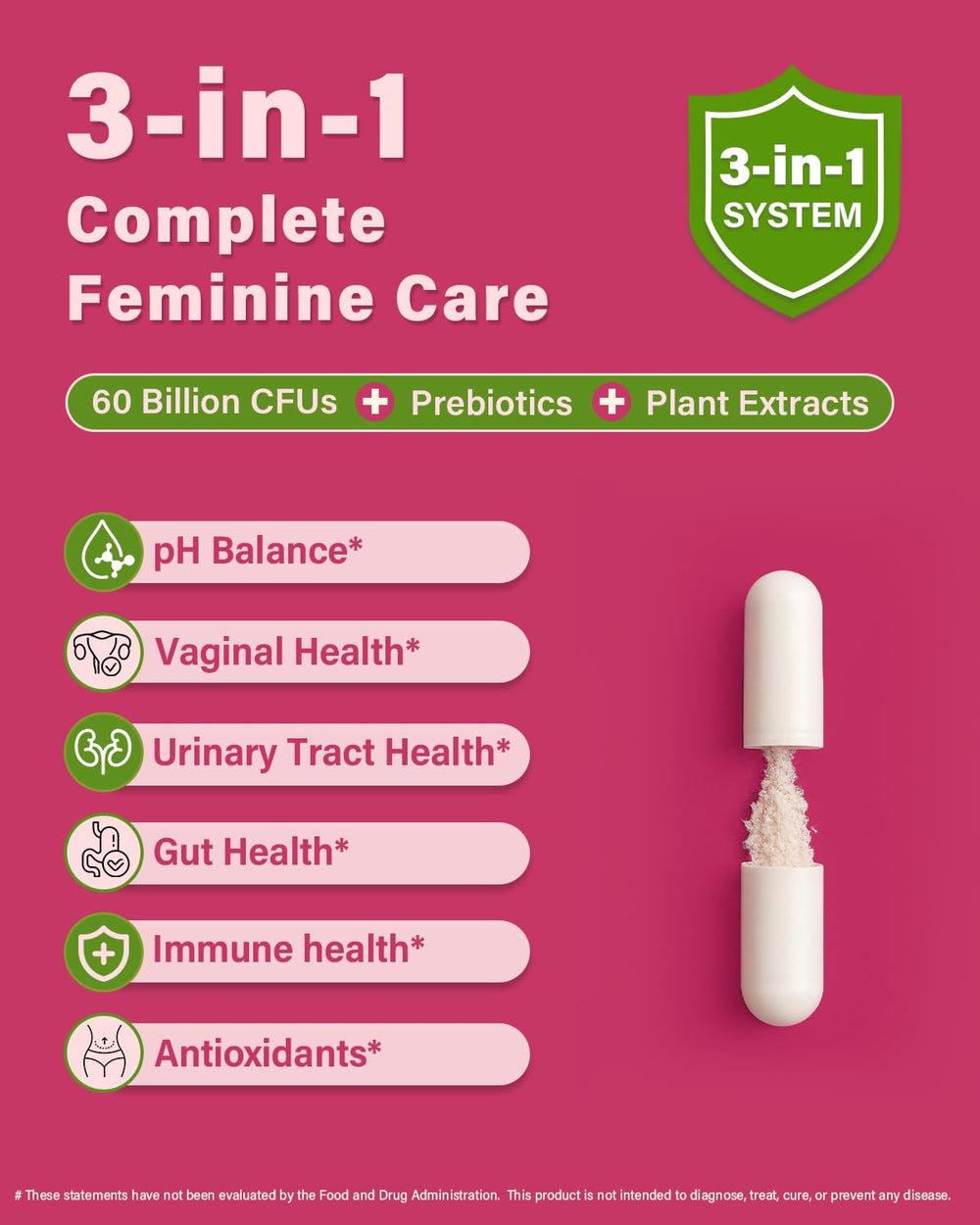 Anven Health Probiotics capsules with cranberry and D-mannose for urinary health