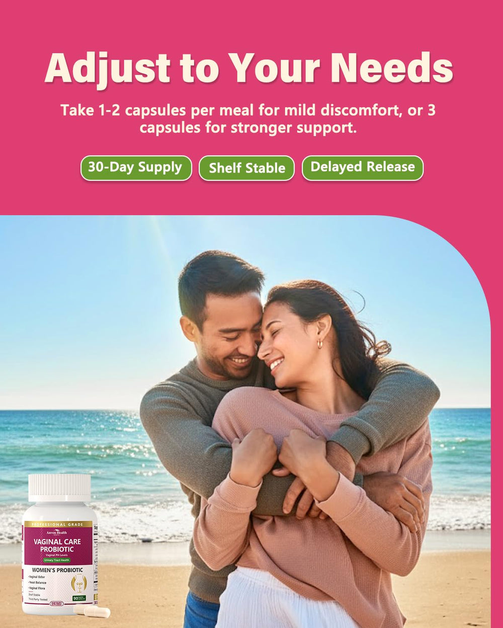 Anven Health packaging highlights 60B CFU vegan, non-GMO formula.