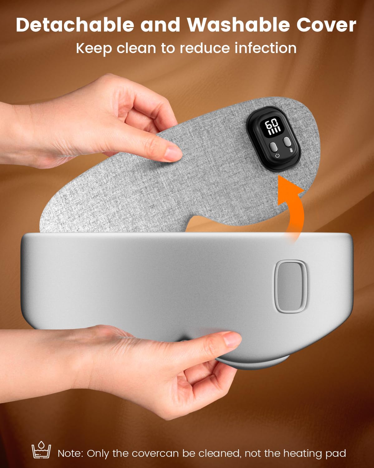 Anydance heated eye mask removable cover for easy cleaning