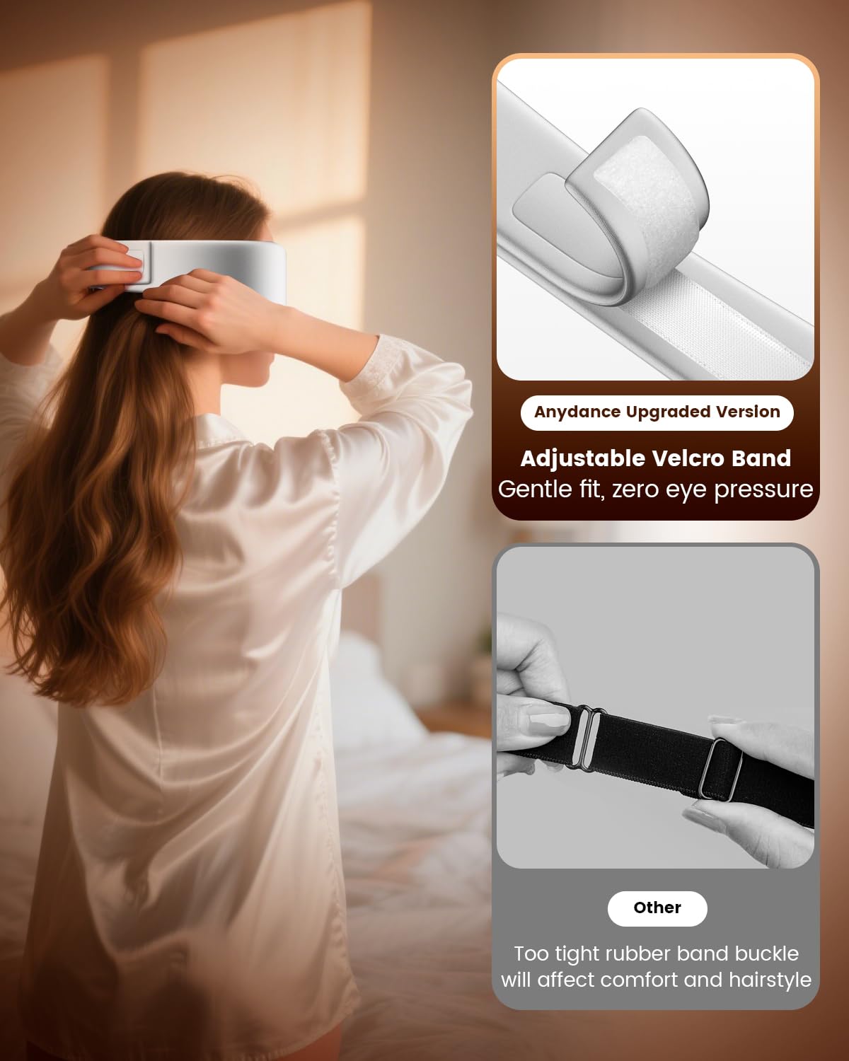 Anydance eye mask timer option stops heat automatically for safe use