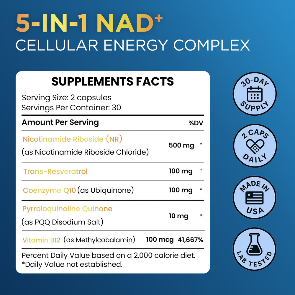 Anyglory NAD+ resveratrol vial; supports brain and heart wellness.