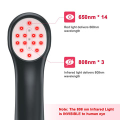 Anyork red light therapy device side view highlighting portable travel design.