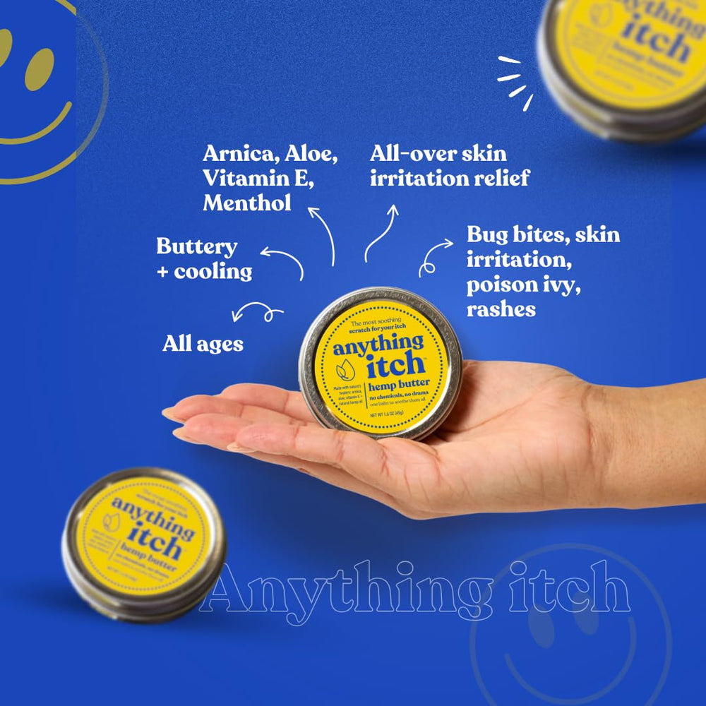 Anything Butt family applying balm on skin for itch relief.