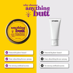 Anything Butt organic aloe vera gel bottle promotes gentle soothing for delicate areas.